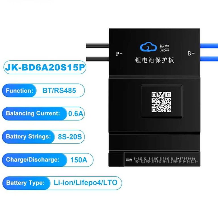 JK BMS, Egalizator Baterii Smart , 100A, 120A, 150A egalizare 0.6A