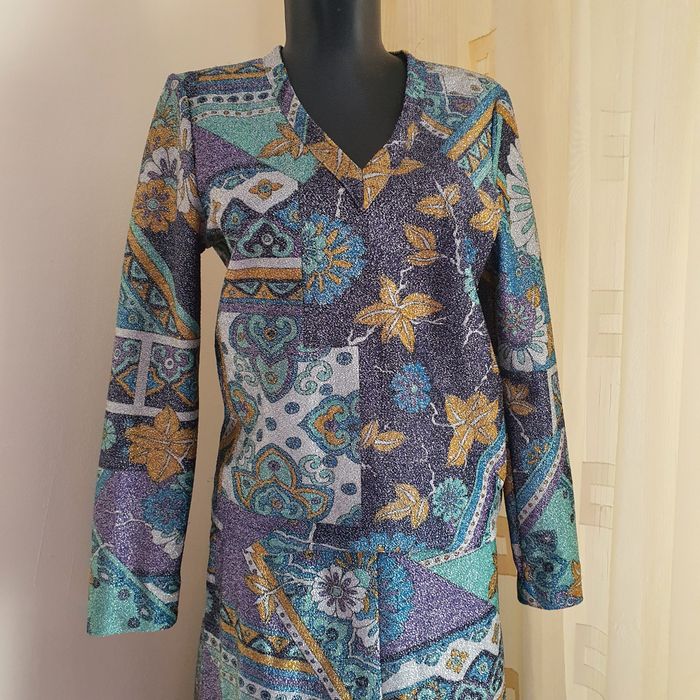 Fusta bluza - imprimeu retro vintage