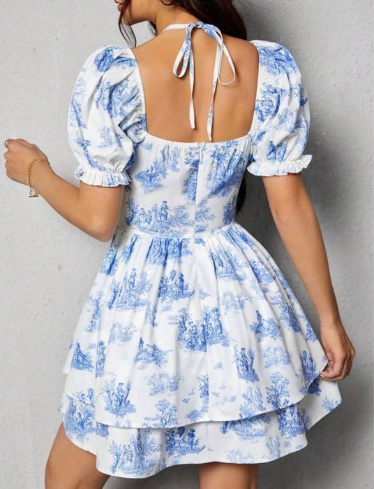 Уникална дамска рокля в романтичен винтидж стил S