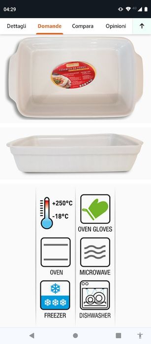 Tavi ceramice de copt made in italy