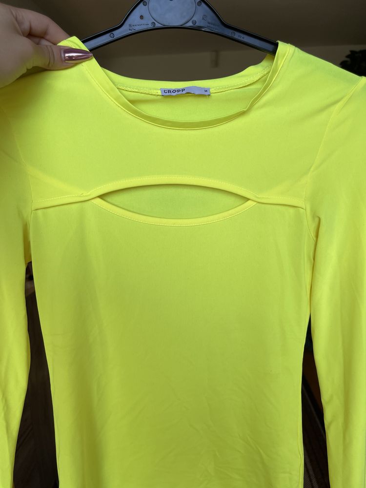 Bluza neon transparenta Bershka/Cropp