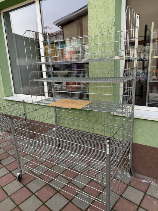 Coș-raft metalic pentru expunere