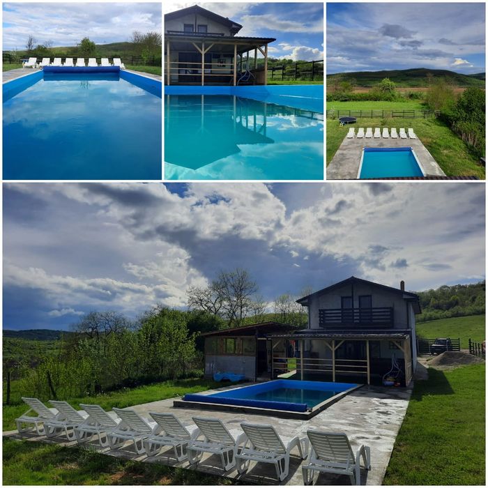 Cabana de inchiriat cu piscina, jacuzzi. OCUPATA DE REVELION, ciubar.