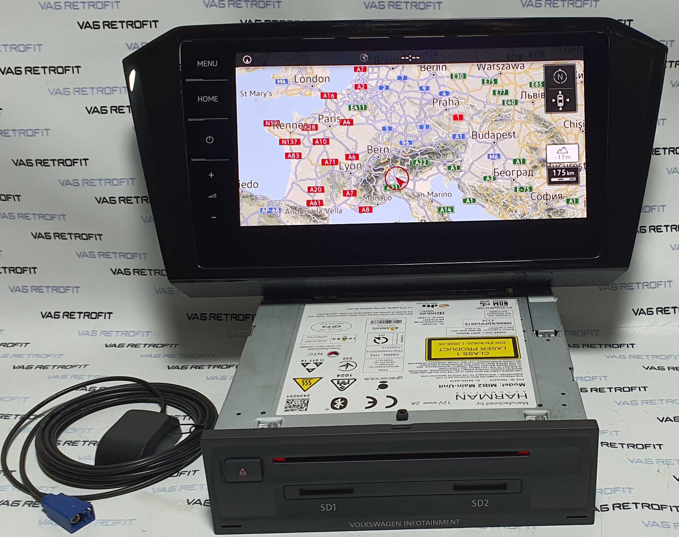 Navigatie VW Mib 2.5 Ecran 9.2 Inch Passat B8 Tiguan Golf 7 Arteon