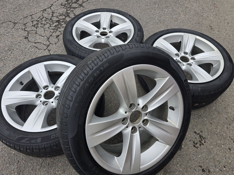 Jante Aliaj R18 BMW F10/F11 + Anvelope Vară 245/45R18 -7mm