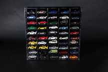 Vitrina acrilica-50 locuri-machete 1:64-Hotwheels,Mini GT,Kaido