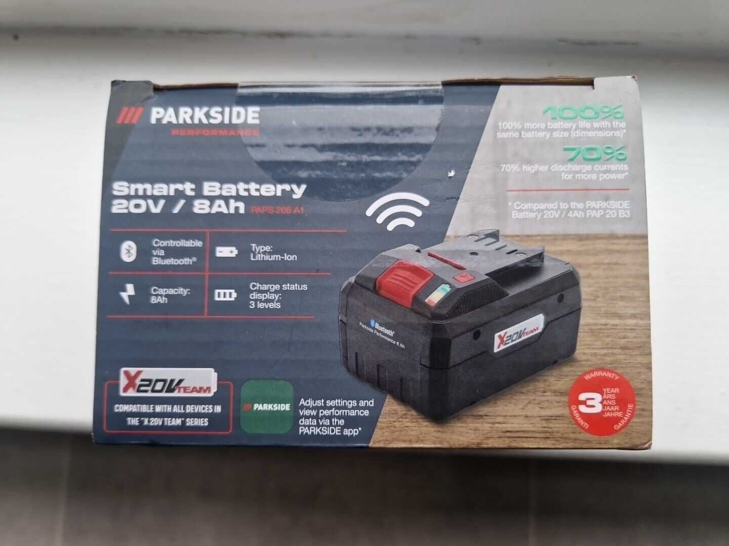 Baterie Acumulator Parkside 8Ah 20V inteligenta  PAPS 208 A1