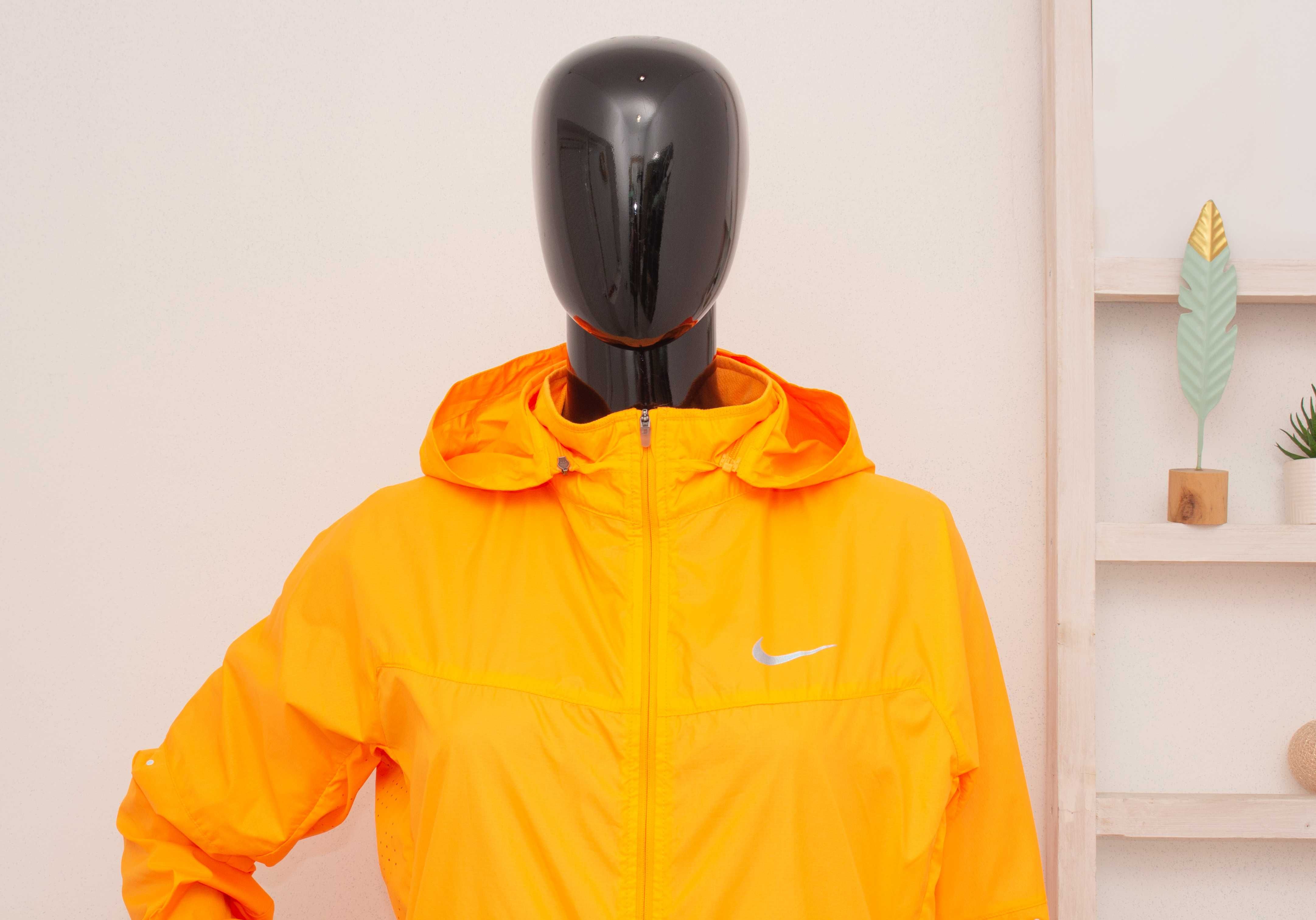 Nike оригинално дамско яке оранжево с качулка ветровка горница L