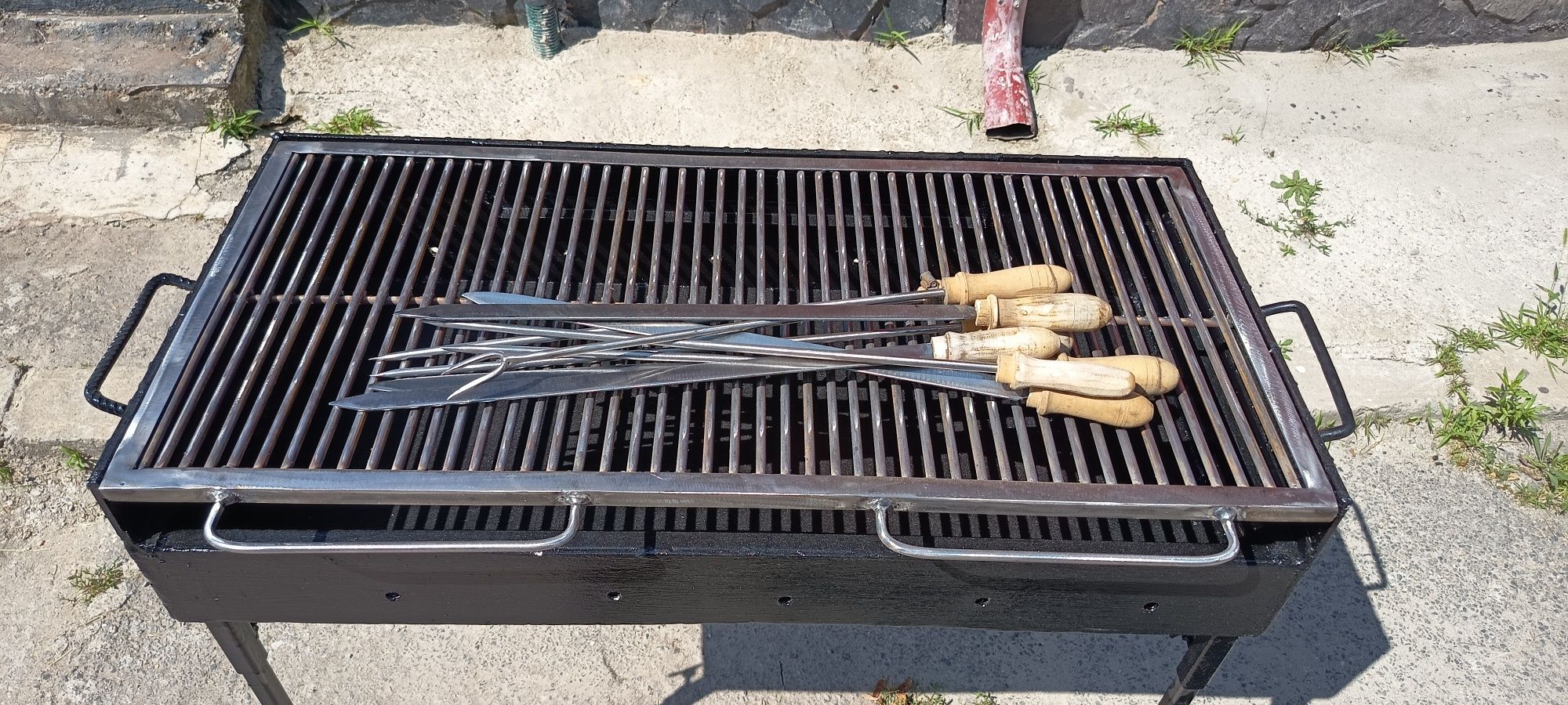 Grătar 1m+50cm cu 2 Niveluri
