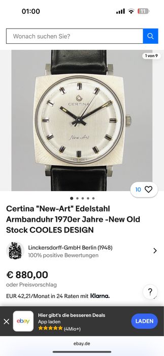 Rar! Ceas Certina New Art. Vintage, mecanic. Swiss made.