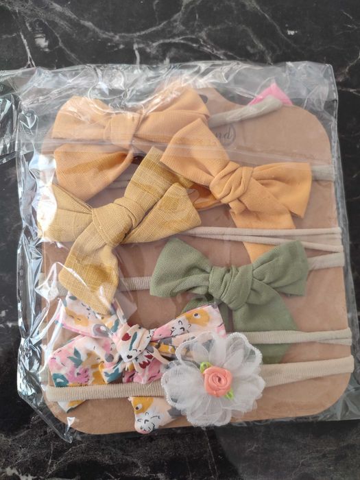 Бебешки ленти за коса с цветчета