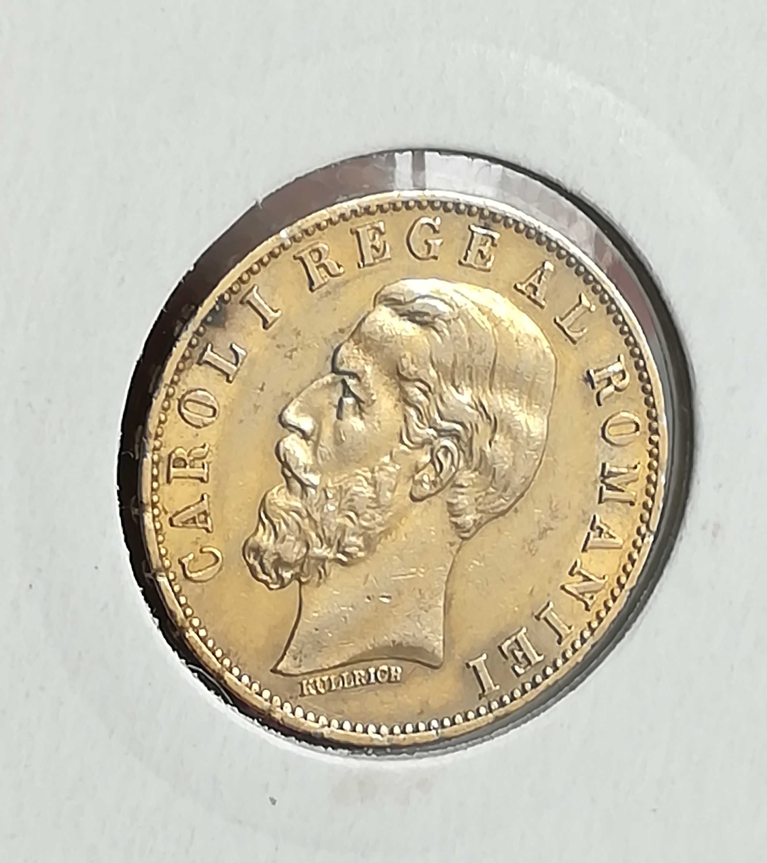 Moneda AUR 20 lei 1883 Carol I