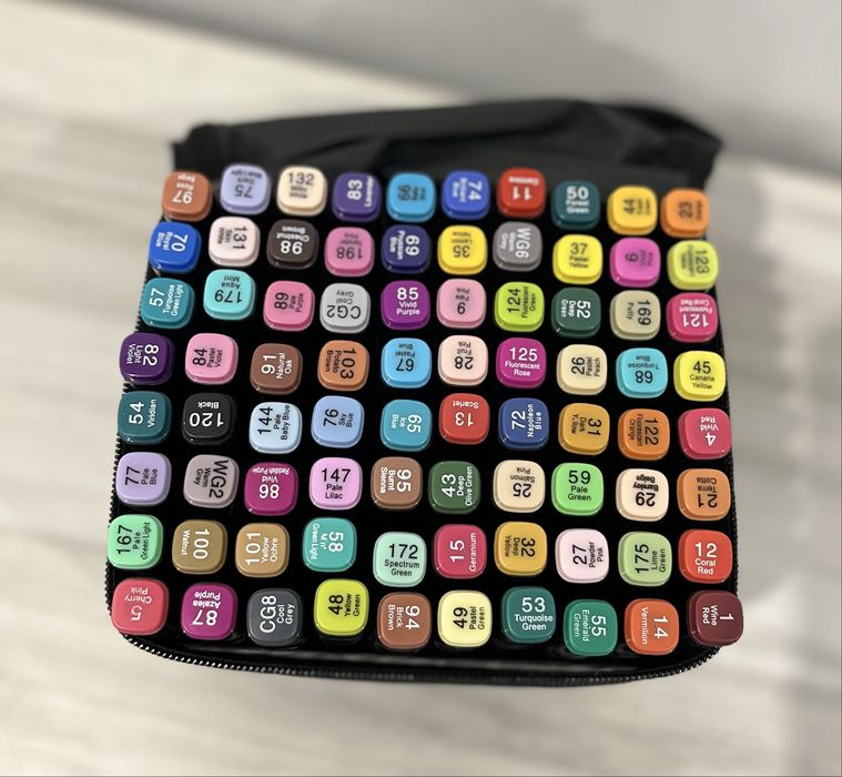 Алкохолни маркери MAALEO (80 цвята) – отлично състояние