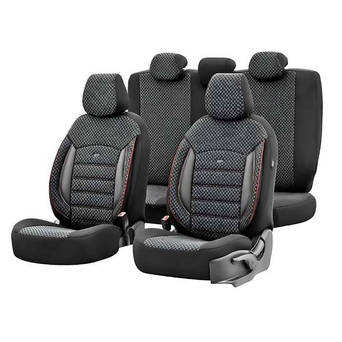 Тапицерия Otom за седалки Sport Plus Черно/Червено - Пълен Комплект