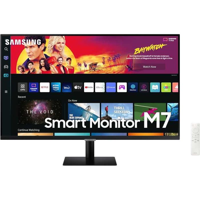 Monitor Smart Samsung 32, 4K, Negru, USB-C, boxe integrate, ideal Mac