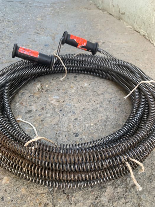 Șarpe oțel striat 20m pentru desfundat canalizare