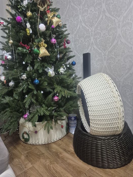 Изделие из ротанга, юбки под елку, кашпо под цветы