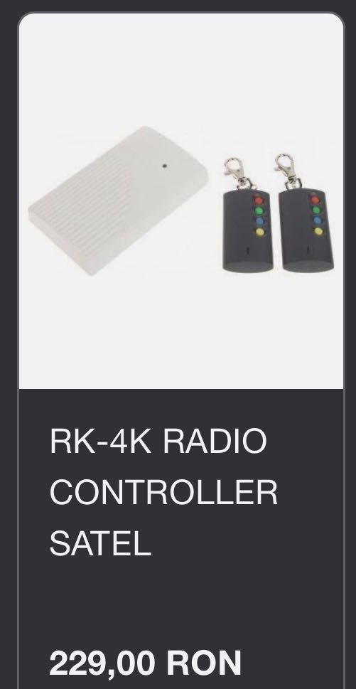 Controller Radio Controler SATEL RK-4K Automatizare Telecomanda Poarta
