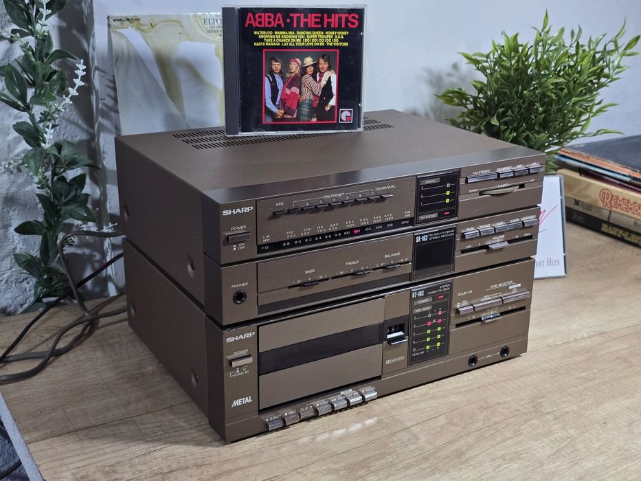 Sistem audio hi-fi retro SHARP ,receiver SA-103, deck RT-103, hifi
