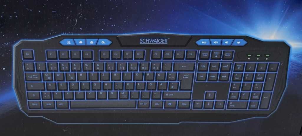 Светеща Геймърска Клавиатура за игри SCHWAIGER GT200