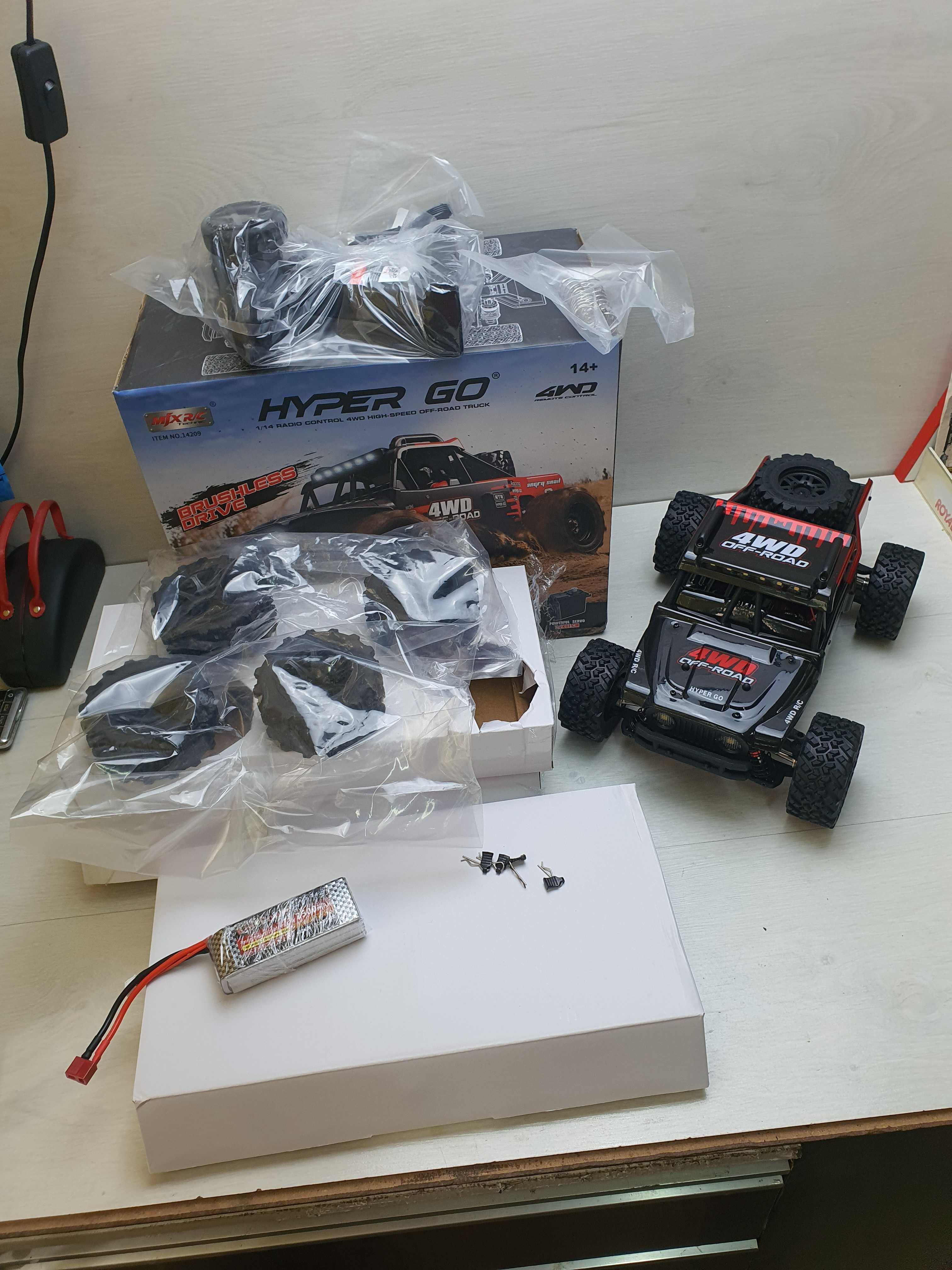 RC Количка MJX Hyper Go 14209 1/14 80KM/H Brushless RC Car 4WD - Нова