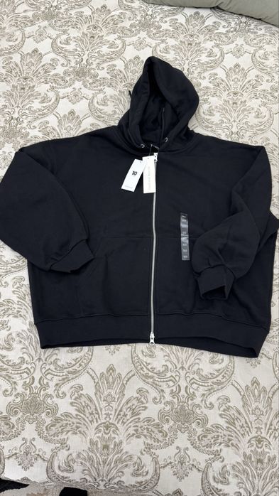 Оверсайз худи TOP10, чёрное, тёплое, флис, размер XL