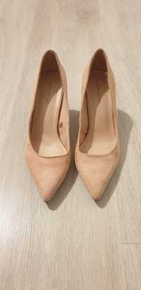 Pantofi stiletto zara roz pudra/nude