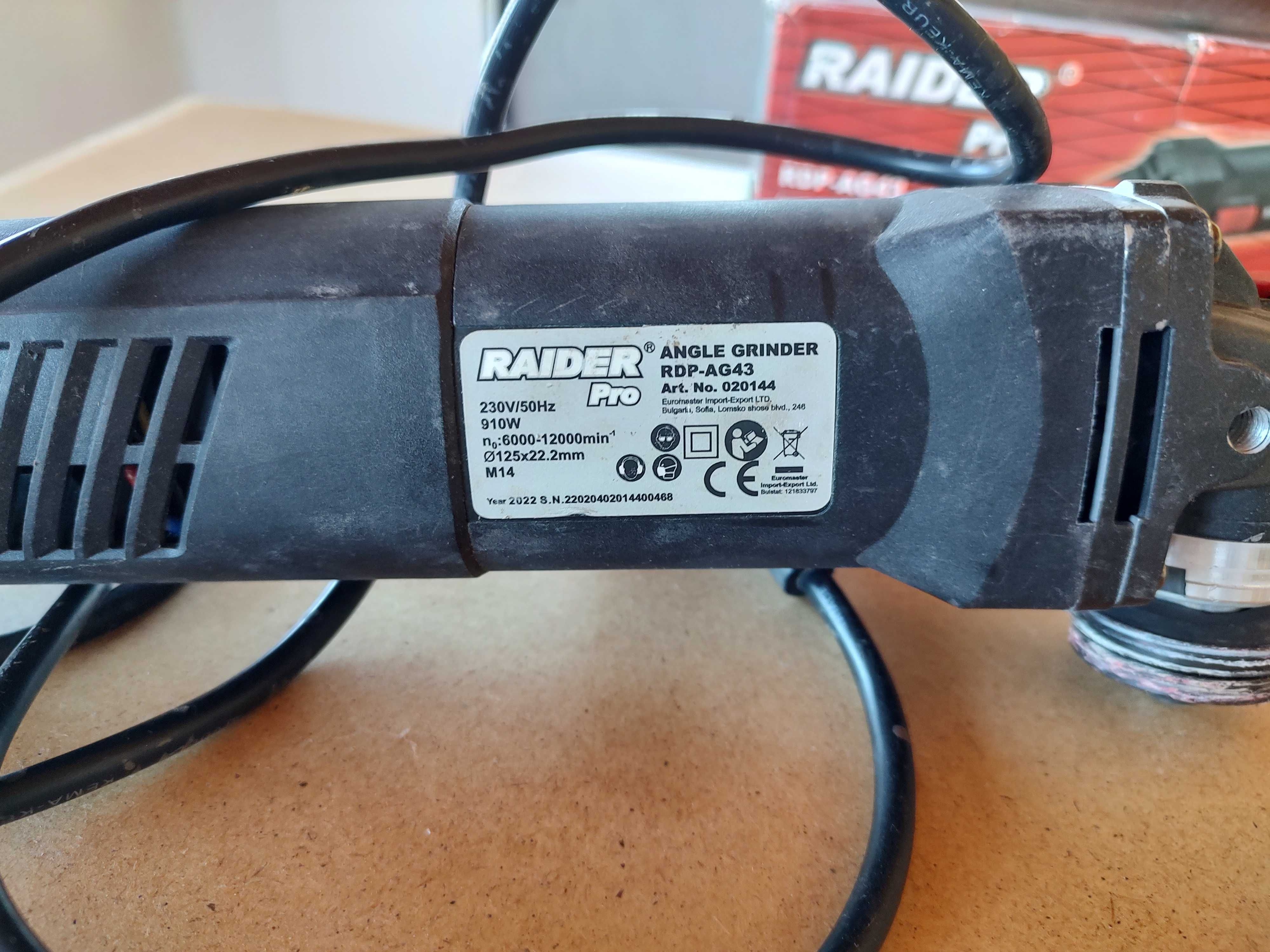 Ъглошлайф RAIDER RDP-AG43, 125 мм, 910 W