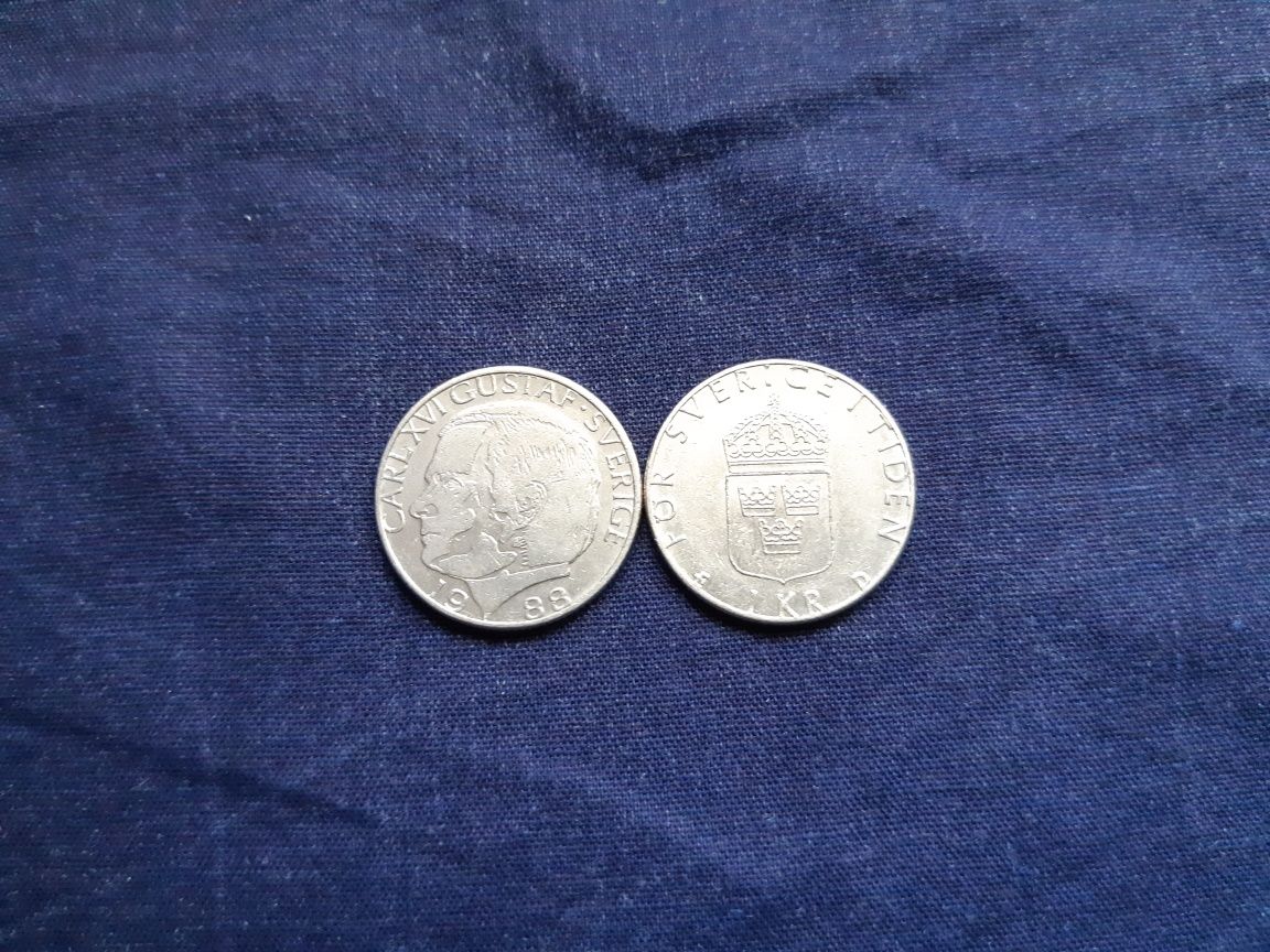 Monede Carl XVI Gustaf Sverige 1988 1989