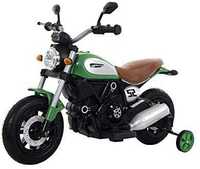 Motocicleta electria pentru copii BT307 60W, ROTI Gonflabile #Verde