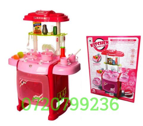 Bucatarie copii Happy Kitchen 36 piese + sunete,lumini