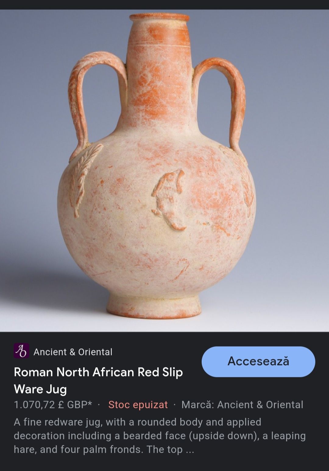 Vas vechi de ceramică secolul 3
