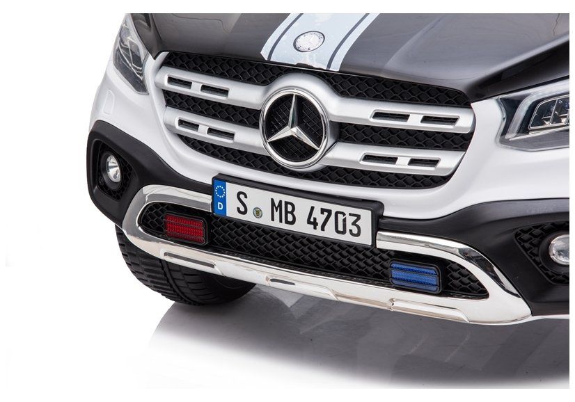 Masinuta electrica Mercedes POLICE X-Class 4x4 STANDARD #Alb