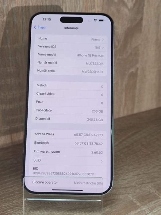 iPhone 15 Pro Max, 256 GB, Cod 110067