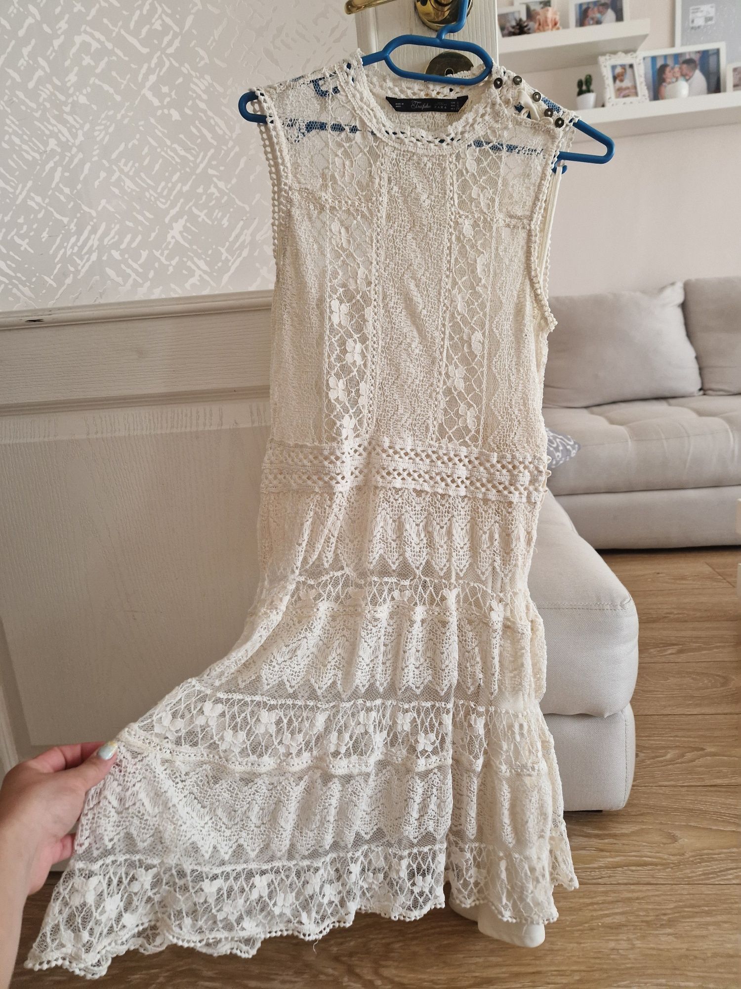 Рокля Зара Zara рязана дантела