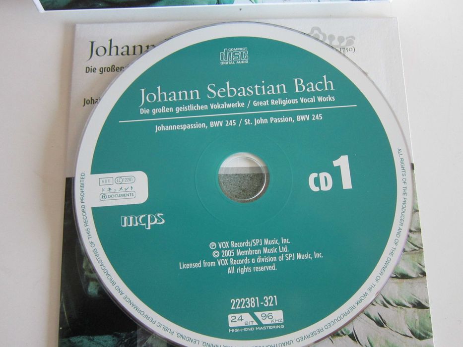 cadou deosebit Craciun Great Religious Works -Germany 2005 Bach