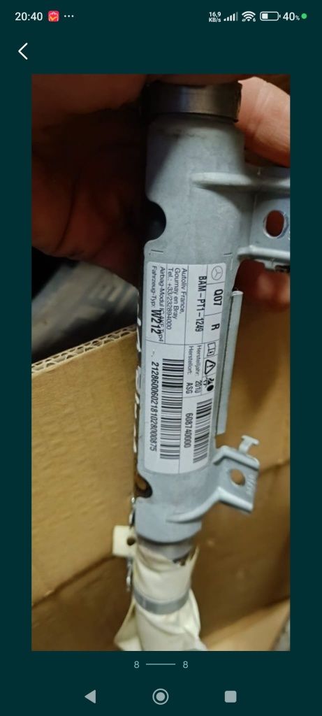 airbag pasager centuri de siguranță Mercedes W212 airbag cortina