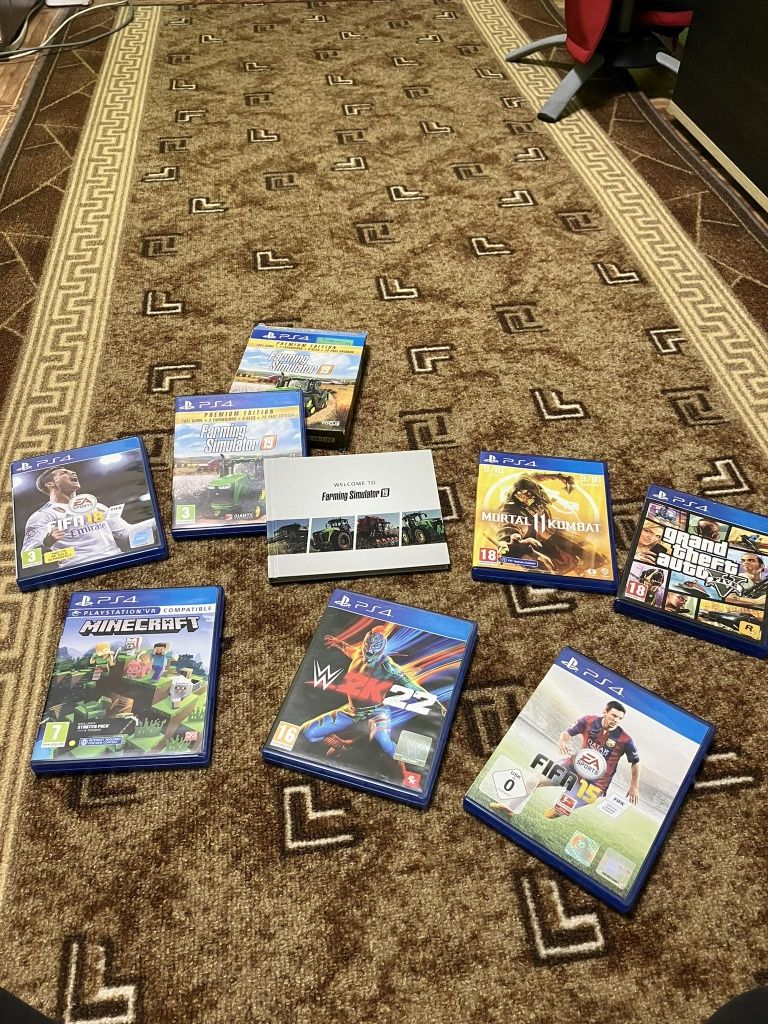 PS4/Farming simulator 19/Mortal Kombat 11/fifa 15-18/GTA 5 /WWE 2K22