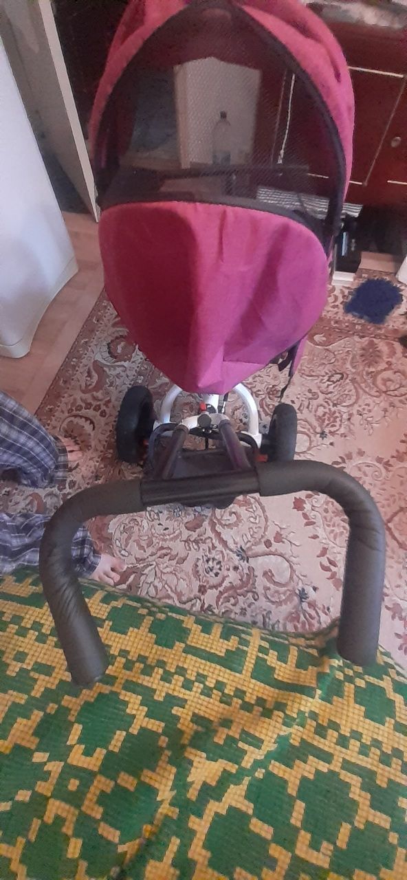 Tricicleta Copii Cu Pozitii Somn, Roti Din Cauciuc, Kubi Mov 066
