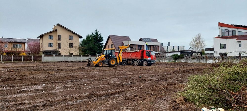 demolari cu buldoexcavatorul , defrisari , excavatii