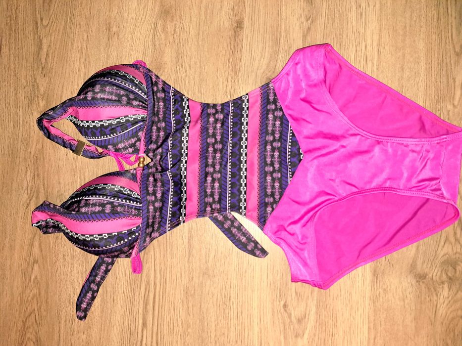 Costum de baie intreg roz mov