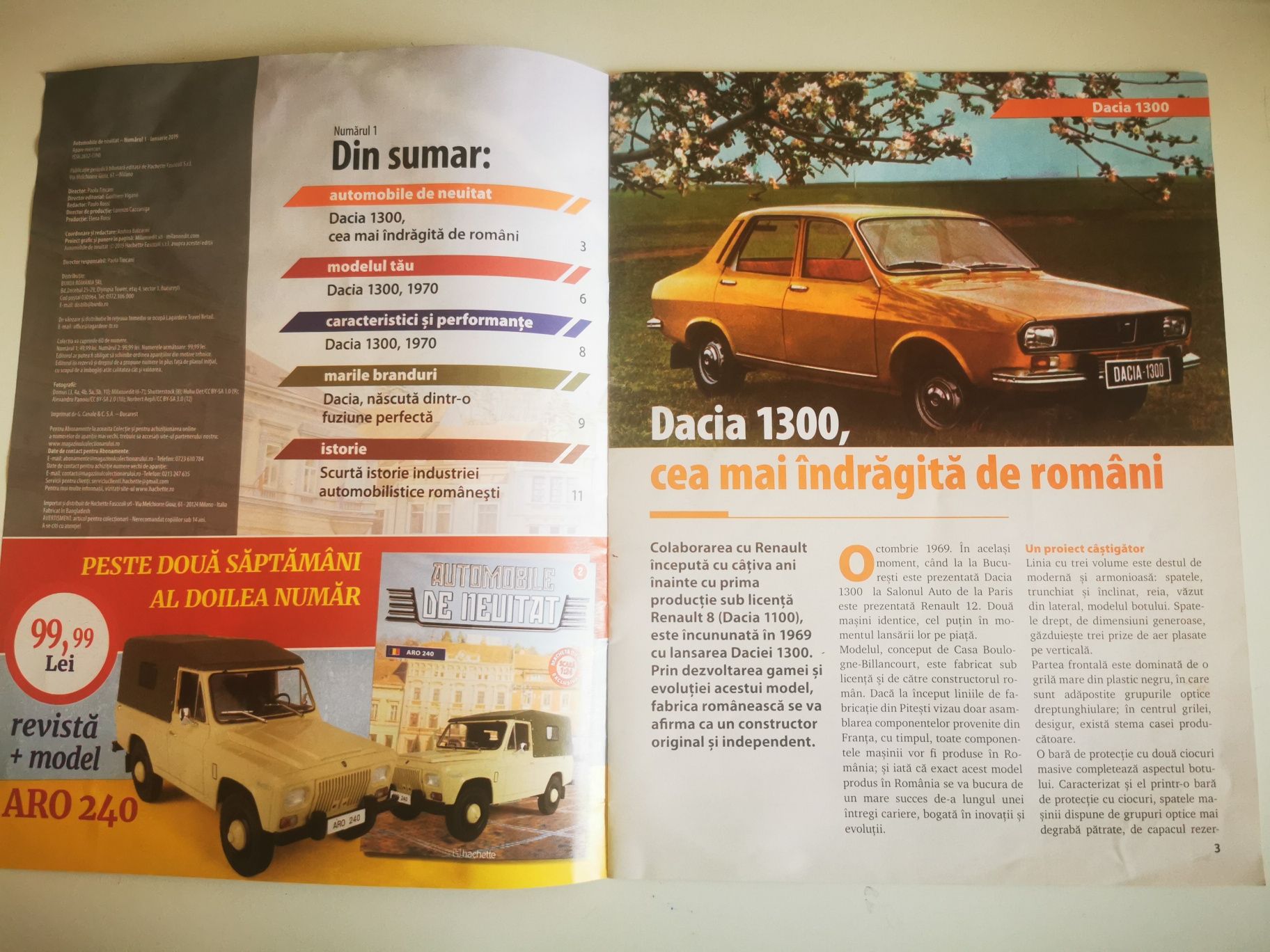 Revista Masini de legenda DACIA 1300 - 1970 - Automobile de neuitat