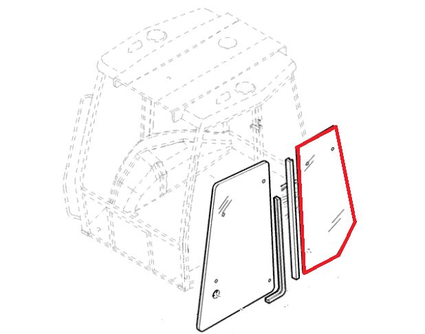 Стъкло , Прозорец JCB , New Holland , Komatsu , Hidromek