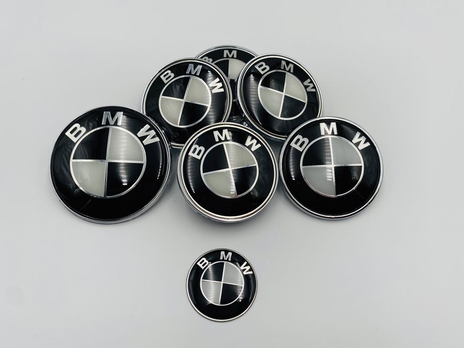 Set Embleme BMW negru/alb 7 bucati