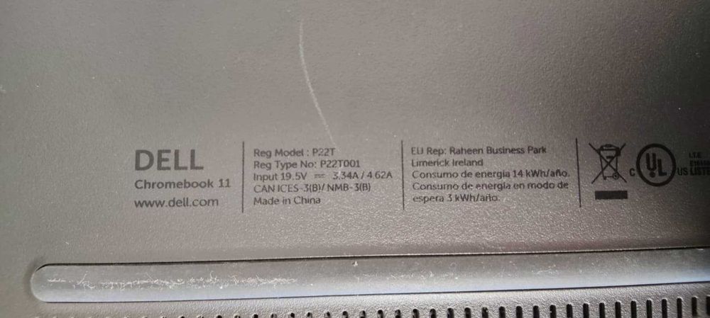 Chromebook DELL Intel N2840, 4GB RAM, 16GB
