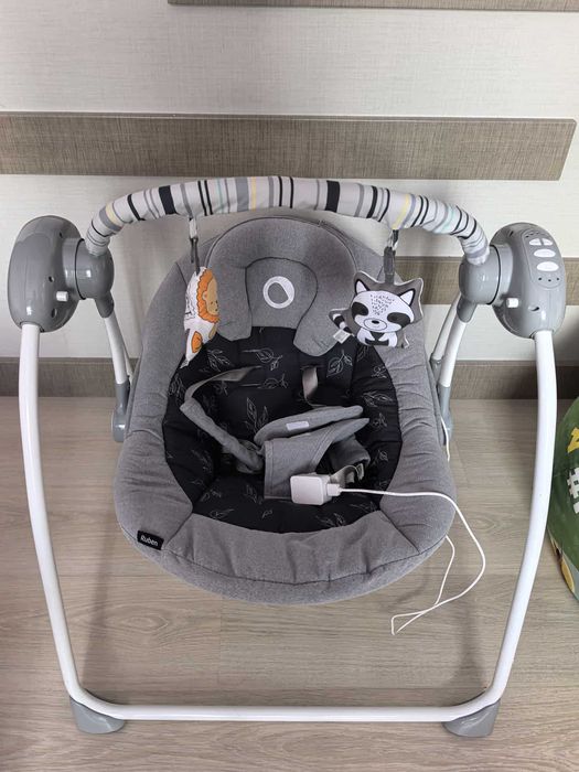 Електрическа люлка шезлонг Lionelo Ruben Grey Graphite