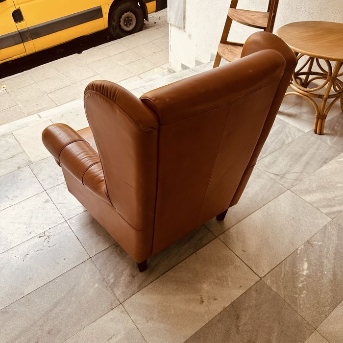 Кожен фотьойл тип „крилинг“ – отлично състояние