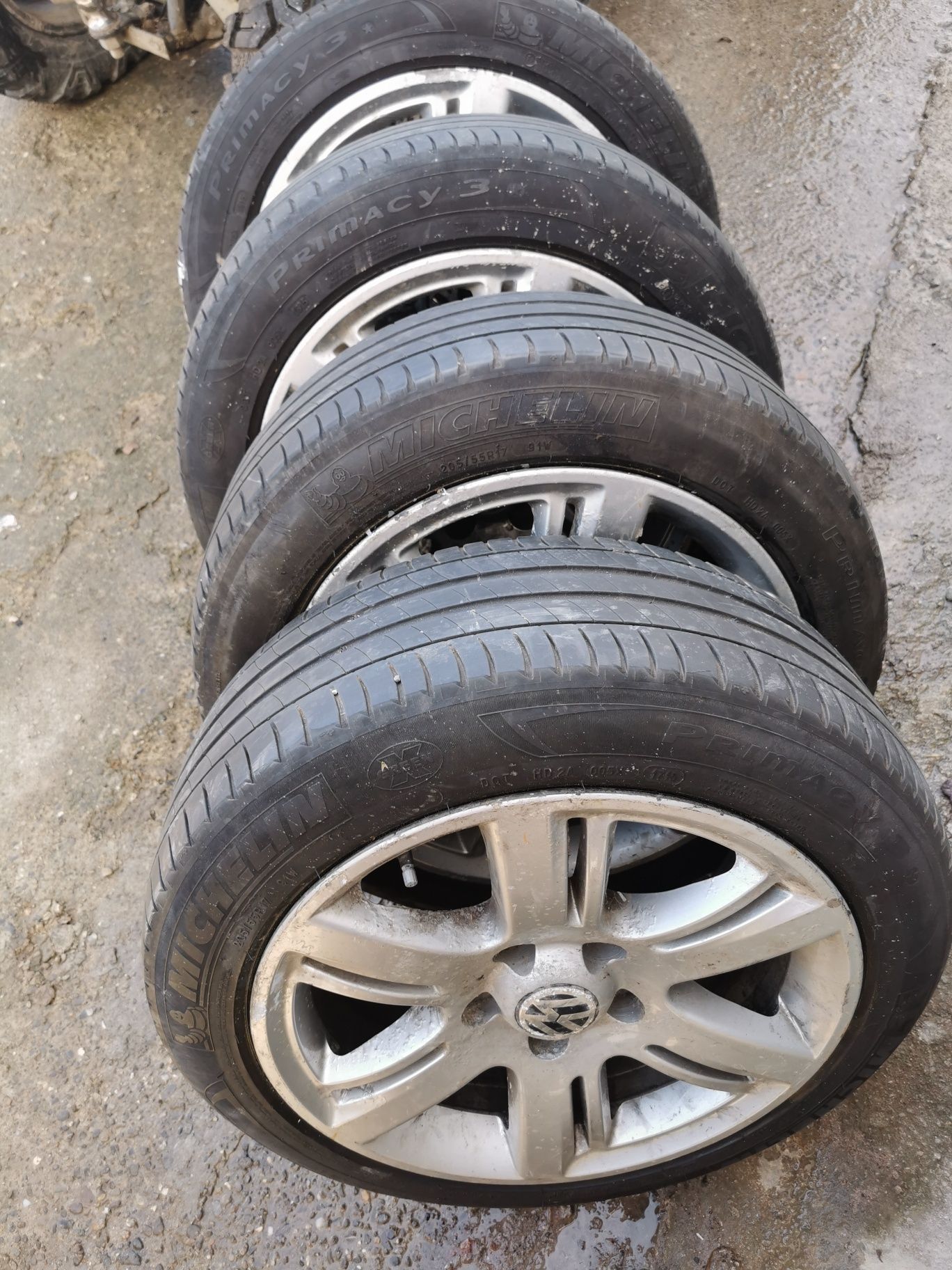 Jante Tuareg Tiguan 5x112 r17 + anvelope Michelin