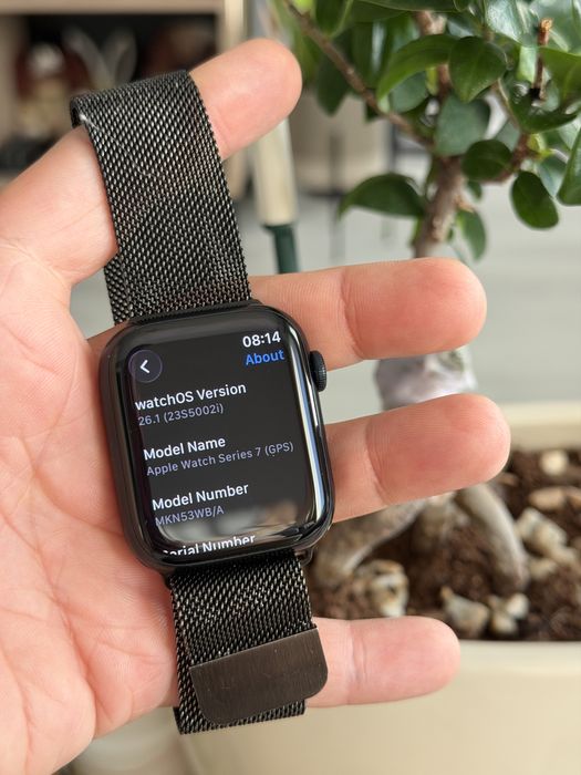 Apple Watch Series 7 (GPS) – 45mm, Culoare Midnight, Carcasă Aluminiu