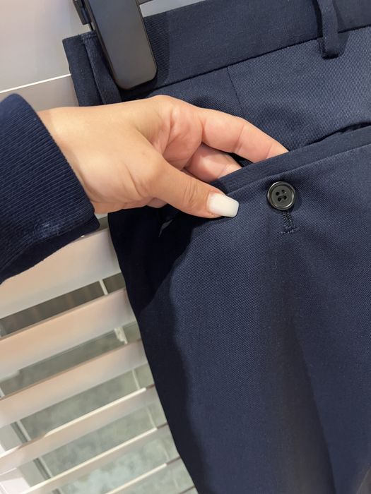 Pantaloni bleumarin albastru Primark costum barbat W30 L32